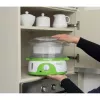 Ariete 911 Healthy Steam - Elektrinis garintuvas - 3 krepšeliai - Indas ryžiams - Laikmatis 60 min - 800 W - 9 l - Baltas ir žalias