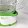 Ariete 911 Healthy Steam - Elektrinis garintuvas - 3 krepšeliai - Indas ryžiams - Laikmatis 60 min - 800 W - 9 l - Baltas ir žalias