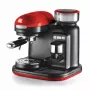 Ariete 1318 Moderna Espresso kavos aparatas su integruotu kavos malūnėliu, kavos pupelėms ir maltai kavai, pieno putojimo funkcija kapučino gamybai, 1 ir 2 puodelių filtras, 1080 W, 800 ml, raudona