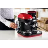 Ariete 1318 Moderna Espresso kavos aparatas su integruotu kavos malūnėliu, kavos pupelėms ir maltai kavai, pieno putojimo funkcija kapučino gamybai, 1 ir 2 puodelių filtras, 1080 W, 800 ml, raudona