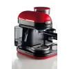 Ariete 1318 Moderna Espresso kavos aparatas su integruotu kavos malūnėliu, kavos pupelėms ir maltai kavai, pieno putojimo funkcija kapučino gamybai, 1 ir 2 puodelių filtras, 1080 W, 800 ml, raudona