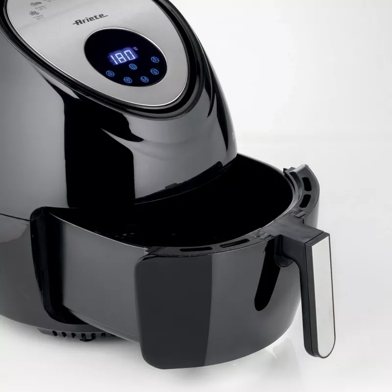 Ariete 4618 Airy Fryer XXL - Oro gruzdintuvė - Kepa 2,5 kg bulvyčių - 7 litrai - Gaminimas be aliejaus ir riebalų - 1800 W - Juoda