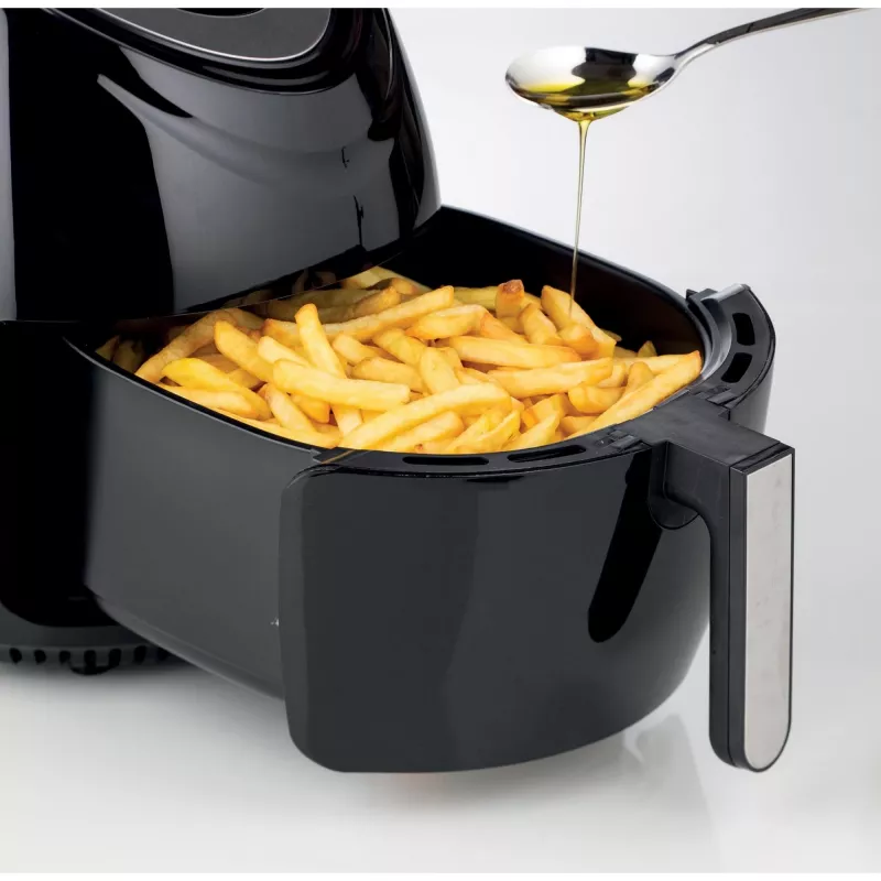 Ariete 4618 Airy Fryer XXL - Oro gruzdintuvė - Kepa 2,5 kg bulvyčių - 7 litrai - Gaminimas be aliejaus ir riebalų - 1800 W - Juoda