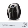 Ariete 4618 Airy Fryer XXL - Oro gruzdintuvė - Kepa 2,5 kg bulvyčių - 7 litrai - Gaminimas be aliejaus ir riebalų - 1800 W - Juoda