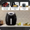Ariete 4618 Airy Fryer XXL - Oro gruzdintuvė - Kepa 2,5 kg bulvyčių - 7 litrai - Gaminimas be aliejaus ir riebalų - 1800 W - Juoda