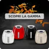 Ariete 4618 Airy Fryer XXL - Oro gruzdintuvė - Kepa 2,5 kg bulvyčių - 7 litrai - Gaminimas be aliejaus ir riebalų - 1800 W - Juoda
