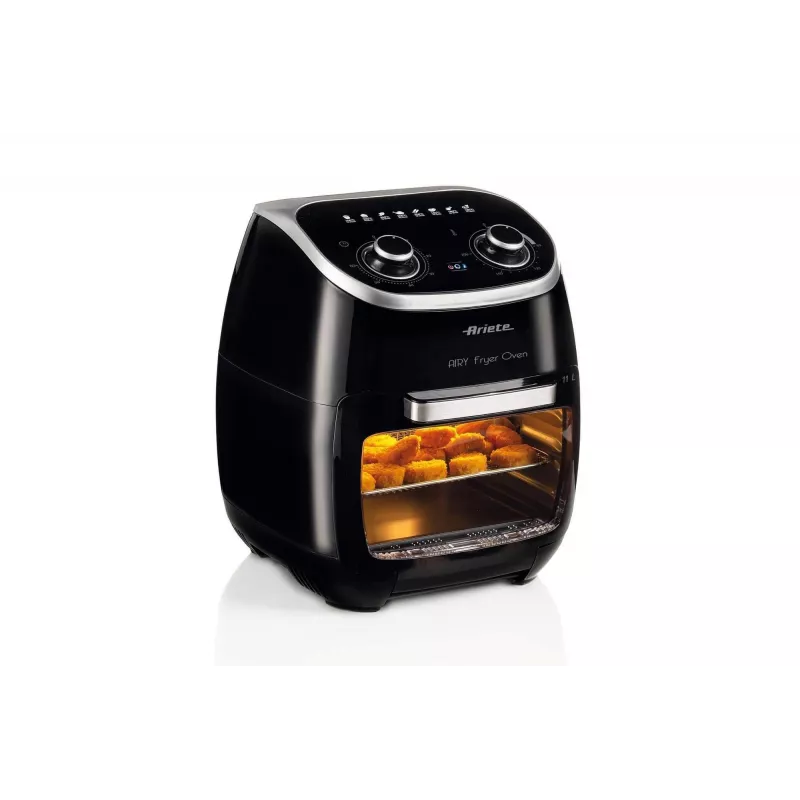 Ariete 4619 Airy Fryer Oranžinė – oro gruzdintuvė ir elektrinė orkaitė su rotiseriu, besisukančiu krepšiu, džiovintuvu, 2000 W, 11 L, plieninė