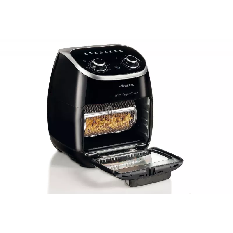 Ariete 4619 Airy Fryer Oranžinė – oro gruzdintuvė ir elektrinė orkaitė su rotiseriu, besisukančiu krepšiu, džiovintuvu, 2000 W, 11 L, plieninė