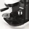 Ariete 1318 Moderna Espreso aparatas su integruotu kavos malūnėliu, kavos pupelėms ir maltai kavai, pieno putotoju kapučino gamybai, 1 ir 2 puodelių filtras, 1080 W, 800 ml, baltas