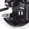 Ariete 1318 Moderna Espreso aparatas su integruotu kavos malūnėliu, kavos pupelėms ir maltai kavai, pieno putoklis kapučino gamybai, 1 ir 2 puodelių filtras, 1080 W, 800 ml, juodas