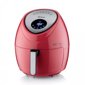 Ariete 4618 Airy Fryer XXL - Oro gruzdintuvė - Kepa 2,5 kg bulvyčių - 7 litrai - Gaminimas be aliejaus ir riebalų - 1800 W - Raudona