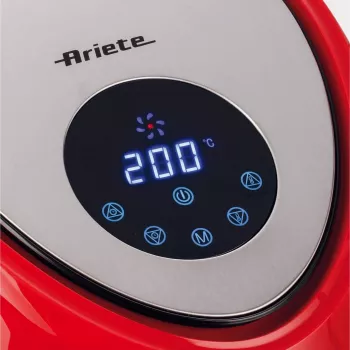 Ariete 4618 Airy Fryer XXL - Oro gruzdintuvė - Kepa 2,5 kg bulvyčių - 7 litrai - Gaminimas be aliejaus ir riebalų - 1800 W - Raudona