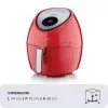 Ariete 4618 Airy Fryer XXL - Oro gruzdintuvė - Kepa 2,5 kg bulvyčių - 7 litrai - Gaminimas be aliejaus ir riebalų - 1800 W - Raudona