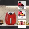 Ariete 4618 Airy Fryer XXL - Oro gruzdintuvė - Kepa 2,5 kg bulvyčių - 7 litrai - Gaminimas be aliejaus ir riebalų - 1800 W - Raudona