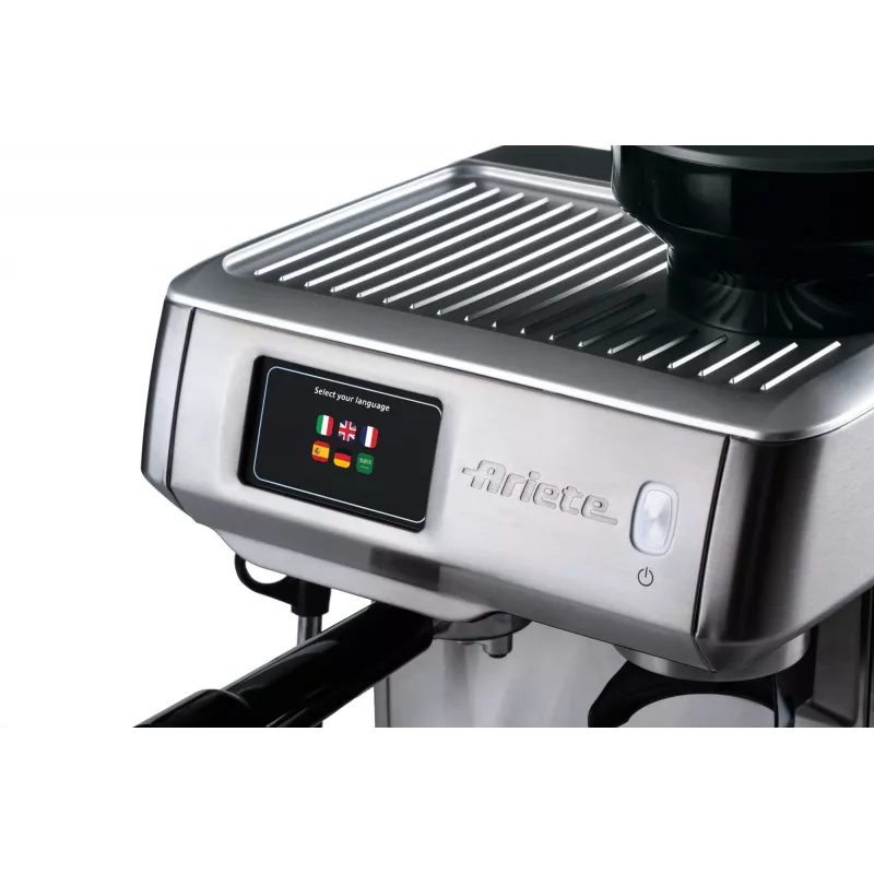 Ariete 1312 Espresso kavos aparatas, 2 L, kavos pupelėms, įmontuotas malūnėlis, 1600 W, sidabrinis
