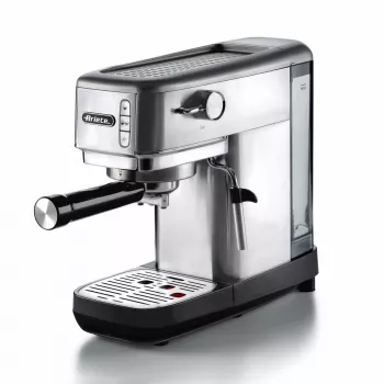 Ariete 1380 Metal kavos aparatas, tinka maltai kavai ir ESE kapsulėms, 1300 W, 1,1 L talpa, 15 barų slėgis, ½ puodelio filtras, Cappuccino įrenginys, sidabrinis