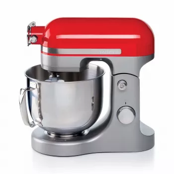 Ariete Moderna Red maišytuvas, stalinis maišytuvas, raudonas, plakimas, minkymas, maišymas, 5,5 l, planetinis, aliuminis