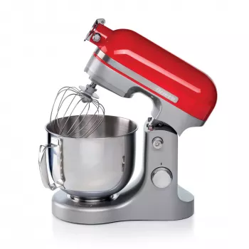 Ariete Moderna Red maišytuvas, stalinis maišytuvas, raudonas, plakimas, minkymas, maišymas, 5,5 l, planetinis, aliuminis