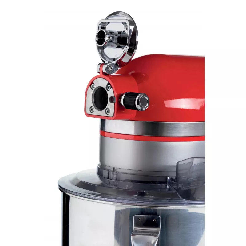 Ariete Moderna Red maišytuvas, stalinis maišytuvas, raudonas, plakimas, minkymas, maišymas, 5,5 l, planetinis, aliuminis