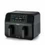 Ariete 4623 Airy Fryer Dual, oro gruzdintuvė su dviem krepšeliais, 1700 W, 8 L talpa, 3 kepimo funkcijos, skaitmeninis LED jutiklinis skydelis, 8 iš anksto nustatytos programos, laikmatis, 2 krepšeliai, juoda