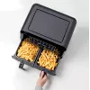 Ariete 4623 Airy Fryer Dual, oro gruzdintuvė su dviem krepšeliais, 1700 W, 8 L talpa, 3 kepimo funkcijos, skaitmeninis LED jutiklinis skydelis, 8 iš anksto nustatytos programos, laikmatis, 2 krepšeliai, juoda