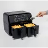 Ariete 4623 Airy Fryer Dual, oro gruzdintuvė su dviem krepšeliais, 1700 W, 8 L talpa, 3 kepimo funkcijos, skaitmeninis LED jutiklinis skydelis, 8 iš anksto nustatytos programos, laikmatis, 2 krepšeliai, juoda