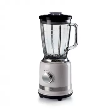 Ariete Moderna Baltas Blenderis su stikliniu indu, Stalo blenderis, 1.5 L, Pulse funkcija, Ledų smulkinimas, 1000 W, Baltas