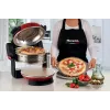 Ariete 927 Pizzeria dviguba picos orkaitė, 2 picos per 4 minutes, 2300 W, 2 ugniai atsparūs akmenys, 2 termostatai, skersmuo 32 cm, 5 kepimo lygiai, 2 nerūdijančio plieno mentelės, raudona