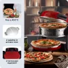 Ariete 927 Pizzeria dviguba picos orkaitė, 2 picos per 4 minutes, 2300 W, 2 ugniai atsparūs akmenys, 2 termostatai, skersmuo 32 cm, 5 kepimo lygiai, 2 nerūdijančio plieno mentelės, raudona