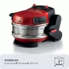 Ariete 927 Pizzeria dviguba picos orkaitė, 2 picos per 4 minutes, 2300 W, 2 ugniai atsparūs akmenys, 2 termostatai, skersmuo 32 cm, 5 kepimo lygiai, 2 nerūdijančio plieno mentelės, raudona