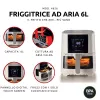 Ariete 4626 Oro gruzdintuvė Airy Fryer 6L, 1300 W, 6 L talpa, 2,5 kg kepimo talpa, 8 išankstinių programų, temperatūra iki 200°, permatomas krepšelis, juoda