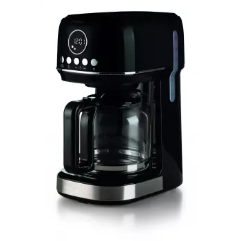 Ariete 1396 Moderna kavos virimo aparatas su filtru, amerikietiška kava, 15 puodelių talpa, šildomas pagrindas, LCD ekranas, nuimami ir plaunami filtrai, juoda