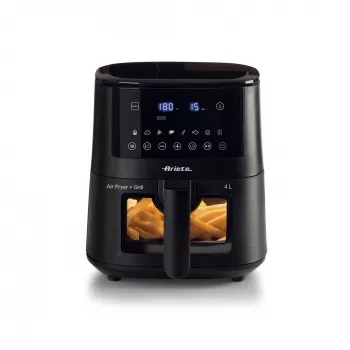 Ariete 4633, Oro gruzdintuvė 4L, 1400W, Talpa 4L, 9 programų, Shake ir Grill funkcijos, Temperatūra iki 200°C, Juoda