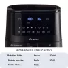 Ariete 4633, Oro gruzdintuvė 4L, 1400W, Talpa 4L, 9 programų, Shake ir Grill funkcijos, Temperatūra iki 200°C, Juoda
