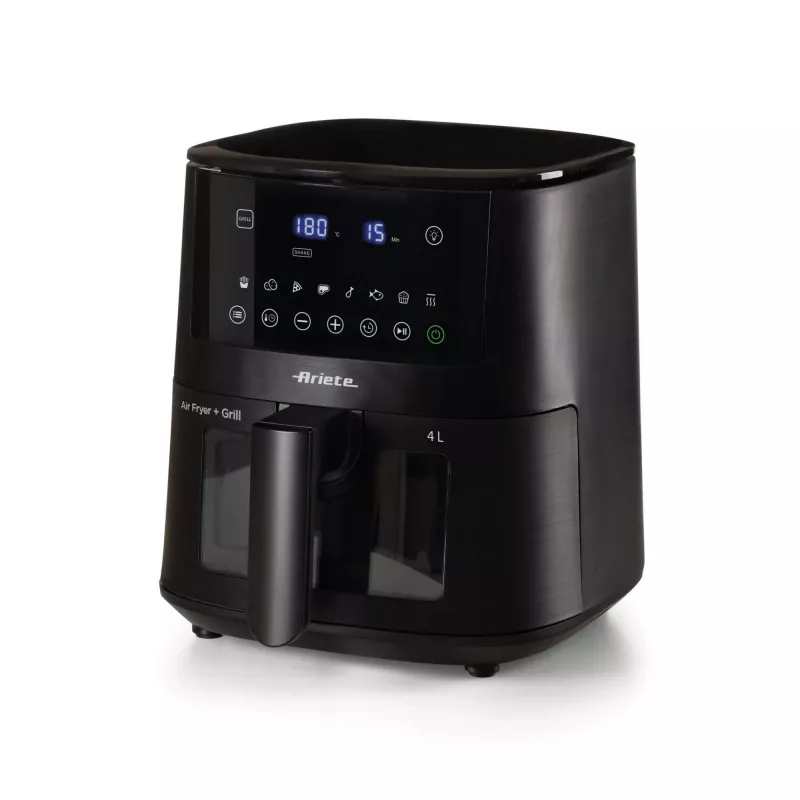 Ariete 4633, Oro gruzdintuvė 4L, 1400W, Talpa 4L, 9 programų, Shake ir Grill funkcijos, Temperatūra iki 200°C, Juoda