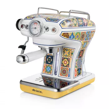 Ariete 1389 Positano kavos aparatas, 850W, 0,9L talpa, 1 ar 2 puodelių filtras, lašėjimo padėklas, pieno putotojas