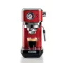 Ariete Moderna Line 1381 kavos aparatas su manometru, tinka maltai kavai ir ESE kapsulėms, 1300 W, 1,1 L talpa, 15 barų slėgis, ½ puodelio filtras, Kapučino prietaisas, Raudonas