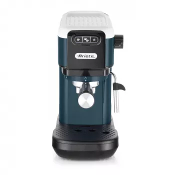 Ariete 1399 Espresso kavos aparatas, maltai kavai ir ESE kapsulėms, 1300 W, 1,1 L talpa, 15 barų slėgis, 1, 2 puodelių ir ESE kapsulių filtras, Cappuccino, Baltas