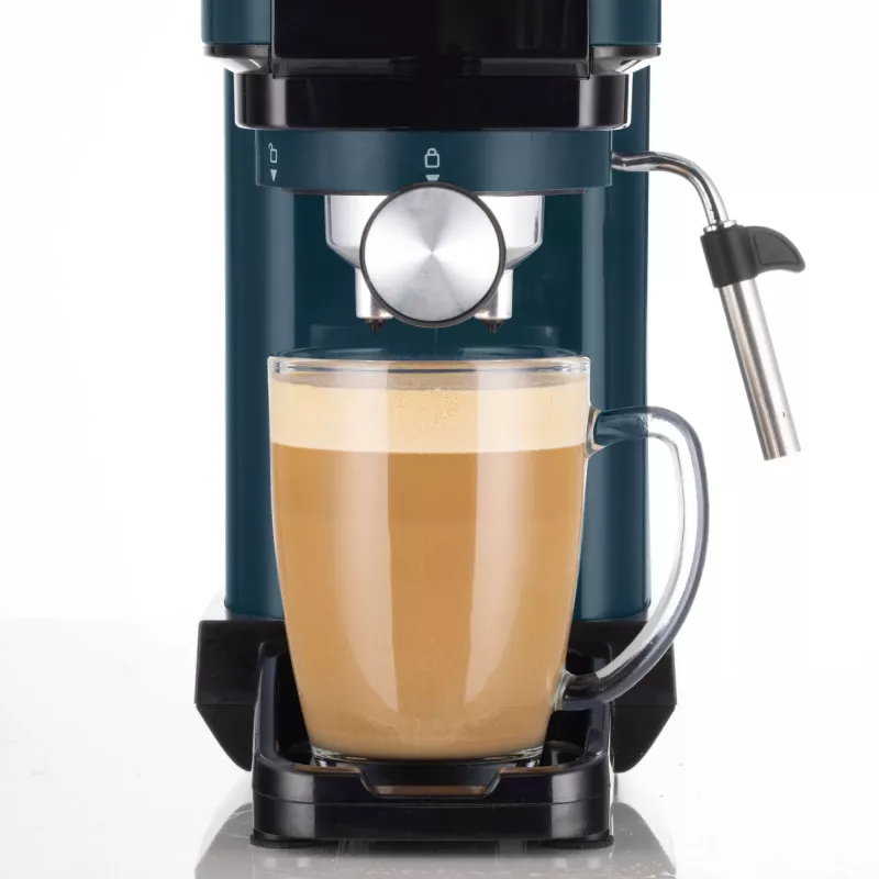 Ariete 1399 Espresso kavos aparatas, maltai kavai ir ESE kapsulėms, 1300 W, 1,1 L talpa, 15 barų slėgis, 1, 2 puodelių ir ESE kapsulių filtras, Cappuccino, Žalias