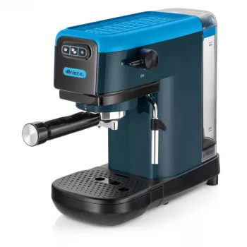 Ariete 1399 Espresso kavos aparatas, maltai kavai ir ESE kapsulėms, 1300 W, 1,1 L talpa, 15 barų slėgis, 1, 2 puodelių ir ESE kapsulių filtras, Cappuccino, Mėlynas