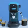Ariete 1399 Espresso kavos aparatas, maltai kavai ir ESE kapsulėms, 1300 W, 1,1 L talpa, 15 barų slėgis, 1, 2 puodelių ir ESE kapsulių filtras, Cappuccino, Mėlynas