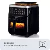 Ariete 4636 Karšto oro keptuvė su garų funkcija + Grilis, 1700 W, džiovinimo funkcija, 10 gaminimo programų, permatomas krepšelis, laikmatis, juoda