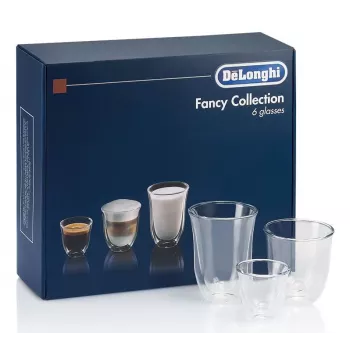 De’Longhi DLKC302 permatomas 6 vnt. stiklinių puodelių rinkinys