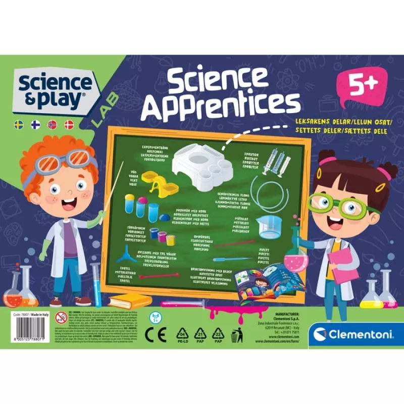 Clementoni Science & Play Science Apprentices eksperimentų rinkinys, įvairūs, 5 m.