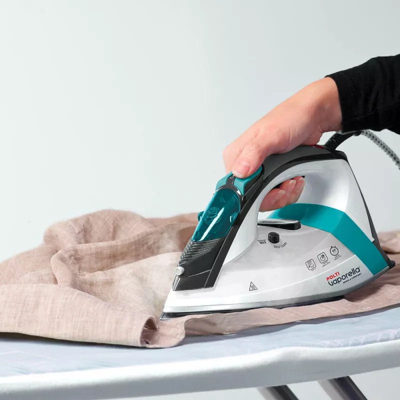 Polti Vaporella Quick & Comfort QC110 Lygintuvas su garais, nerūdijančio plieno padas, 2200 W, žalia, balta