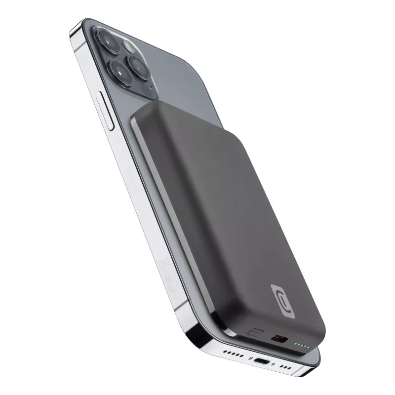 Cellularline MAG 5000 belaidis power bank, 5000 mAh, juodas