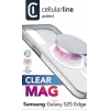 Cellularline Clear Mag - Skaidrus dėklas, itin atsparus, su guminiu kraštu, Samsung Galaxy S25 Edge, suderinamas su Qi2 ir magnetiniais priedais, apsaugotas nuo pageltimo