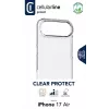 Cellularline Clear Protect – kietas iPhone dėklas su guminiais kraštais