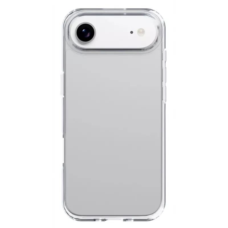 Cellularline Clear Protect – kietas iPhone dėklas su guminiais kraštais
