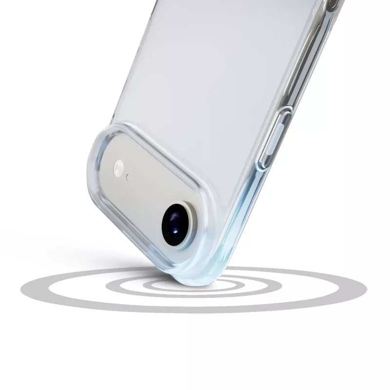 Cellularline Clear Protect – kietas iPhone dėklas su guminiais kraštais